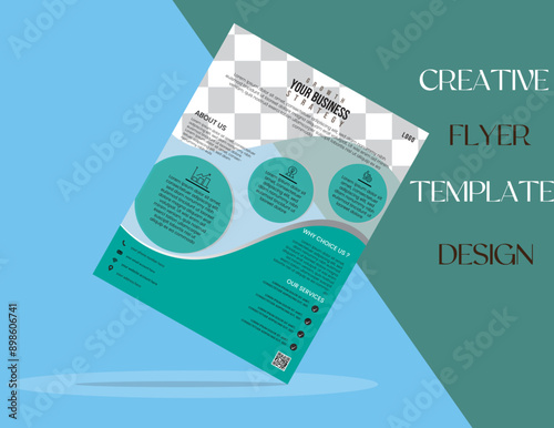 This is a Creative corporate  Flyer Template. Meticulously designed, it blends artistic ingenuity with strategic layout, ensuring a captivating promotional tool. Versatile 