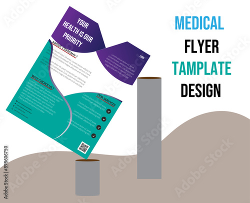 This is a Creative medical Flyer Template. Meticulously designed, it blends artistic ingenuity with strategic layout, ensuring a captivating promotional tool. Versatile 