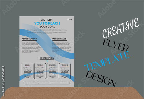This is a Creative Business Flyer Template. Meticulously designed, it blends artistic ingenuity with strategic layout, ensuring a captivating promotional tool. Versatile 