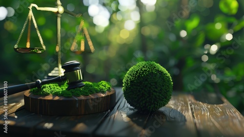 The gavel and balance scales