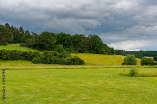 Landschaft entlang der Wern bei Pfersdorf, Gemeinde Poppenhausen, Landkreis Schweinfurt, Unterfranken, Bayern, Deutschland photo