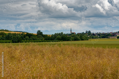 Landschaft entlang der Wern bei Pfersdorf, Gemeinde Poppenhausen, Landkreis Schweinfurt, Unterfranken, Bayern, Deutschland photo