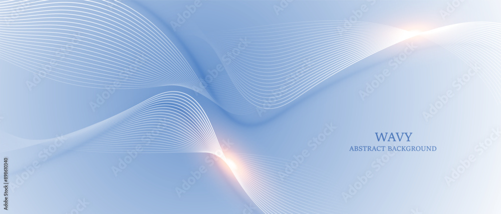 Obraz premium Modern abstract background with wavy lines. Digital technology concept. vector illustration. 