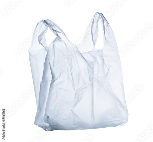 Transparent plastic carrier bag photo
