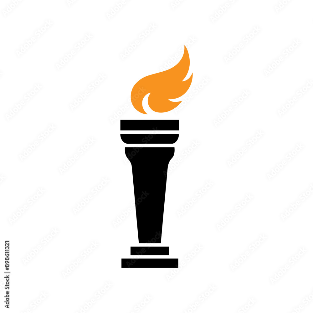 olympic torch icon vector flat design olympic torch icon vector flat design