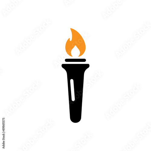 olympic torch icon vector flat design