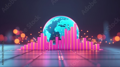 A conceptual illustration showcasing the evolution of knowledge and analytics across the globe, with dynamic graphics and digital elements representing the integration of diverse information sources.
