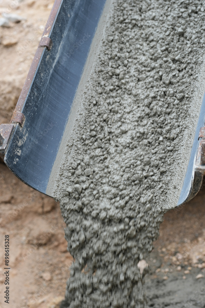 Betonarbeiten auf einer Baustelle Betonarbeiten auf einer Baustelle