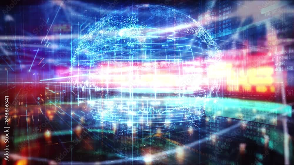 Digital space of global stock exchange trading. Digital space of global stock exchange trading.