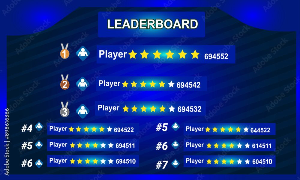 Obraz premium Modern Game Leaderboard vector design on abstract background