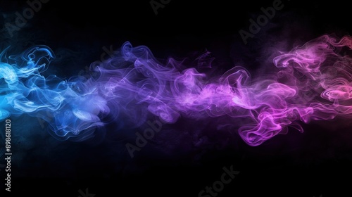 color full smoke on a black background. High quality photo, background, design, pattern, modern, bright, fog and smoke, illustration, art, abstract backgrounds, creativity