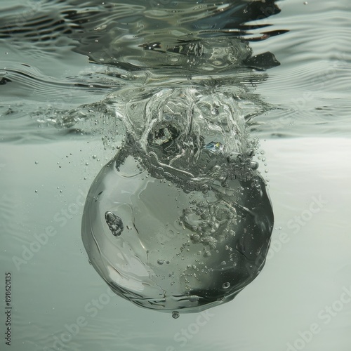 Ethereal Underwater Bubble Sphere photo