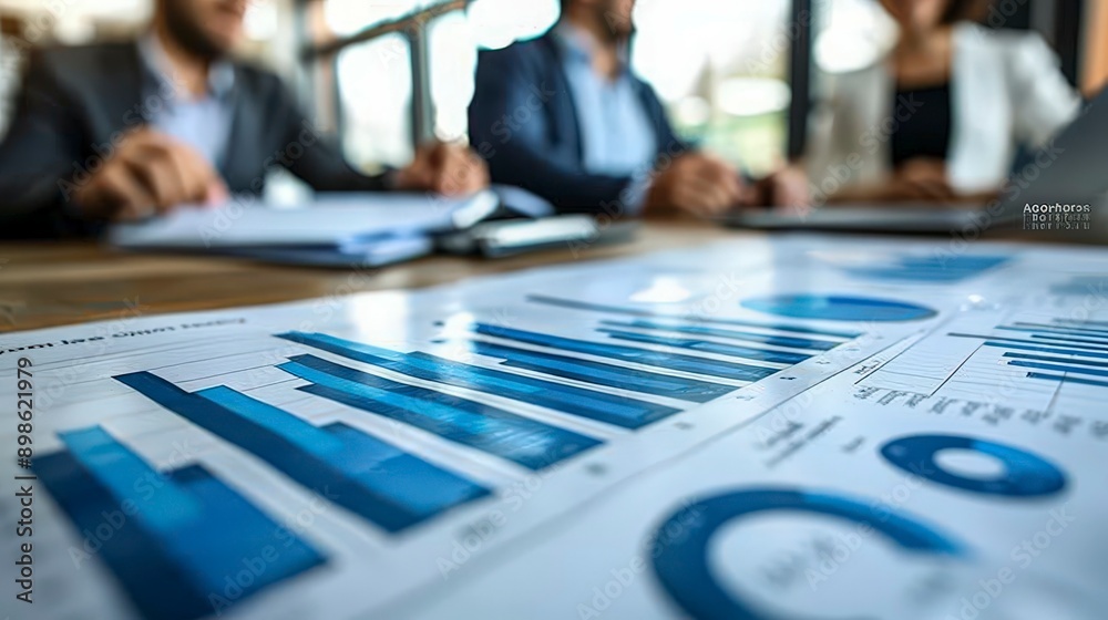 Business Meeting with Charts and Graphs