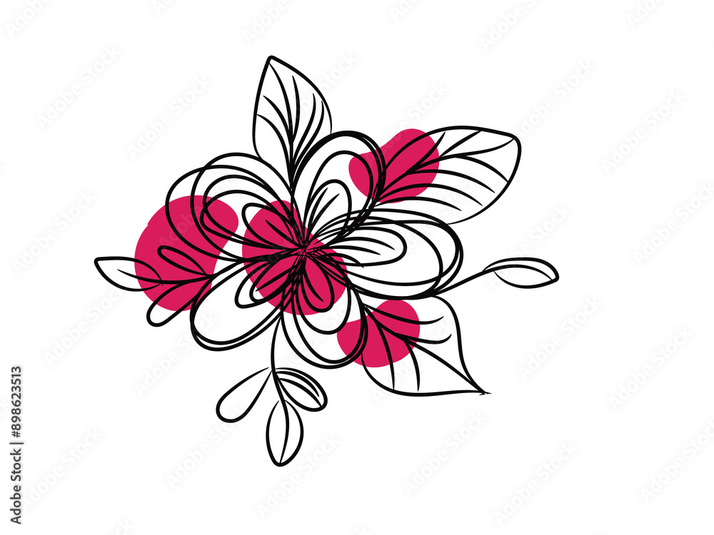 Hand drawn flat design simple flower outline
Hand drawn flat design simple flower outline