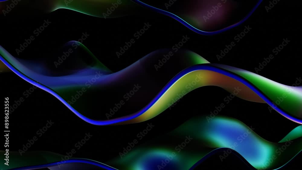 Render de un fondo de sinusoides ciclicas