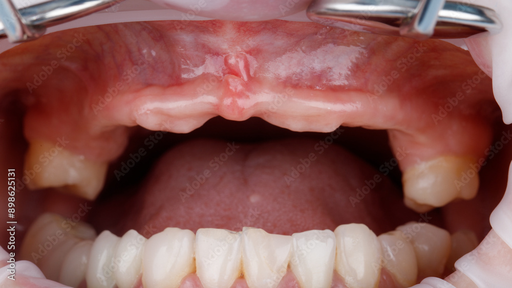 Obraz premium upper jaw without teeth before implantation