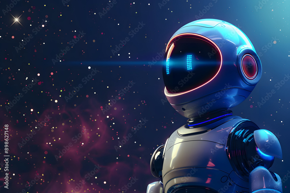 robot in space, AI robot robot in space, AI robot