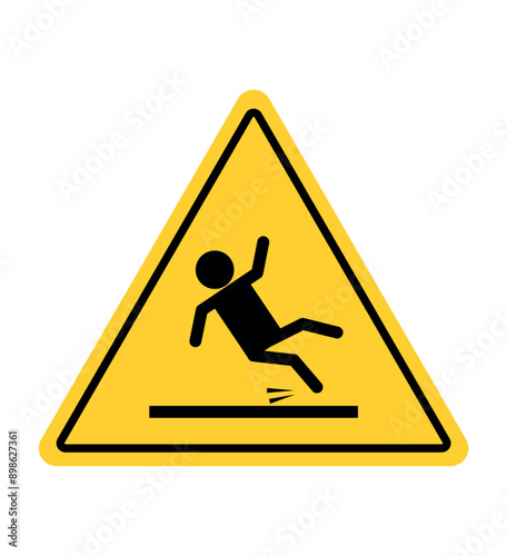 Wallpaper Mural Wet Floor Caution Sign Isolated on White Background Torontodigital.ca