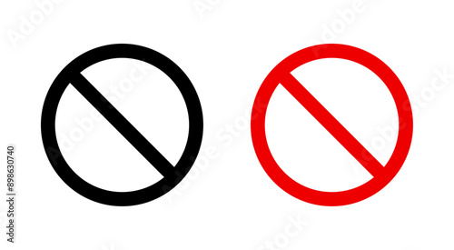 Prohibition sign set