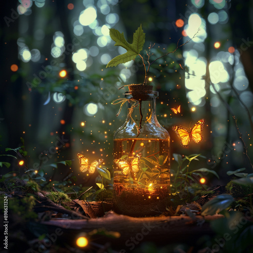 nature and butterflies and flowers