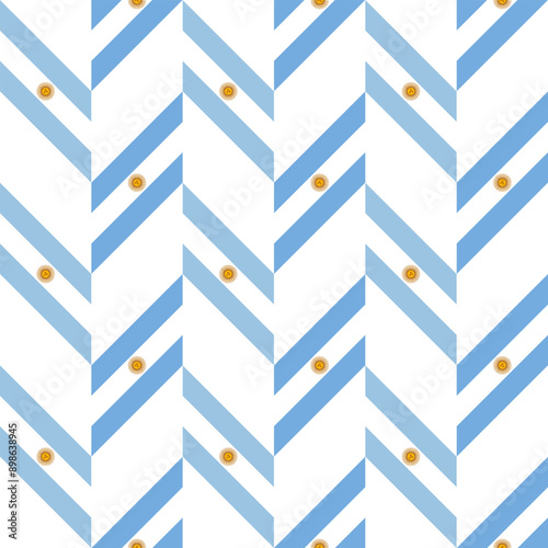 argentina flag pattern design. chevron background. vector illustration
