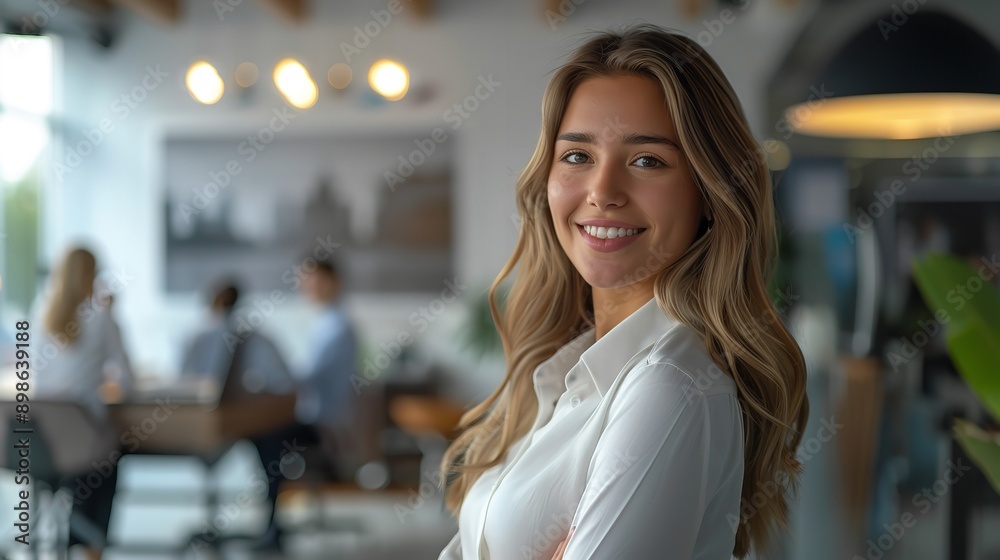 Smiling attractive confident professional woman posing Smiling attractive confident professional woman posing