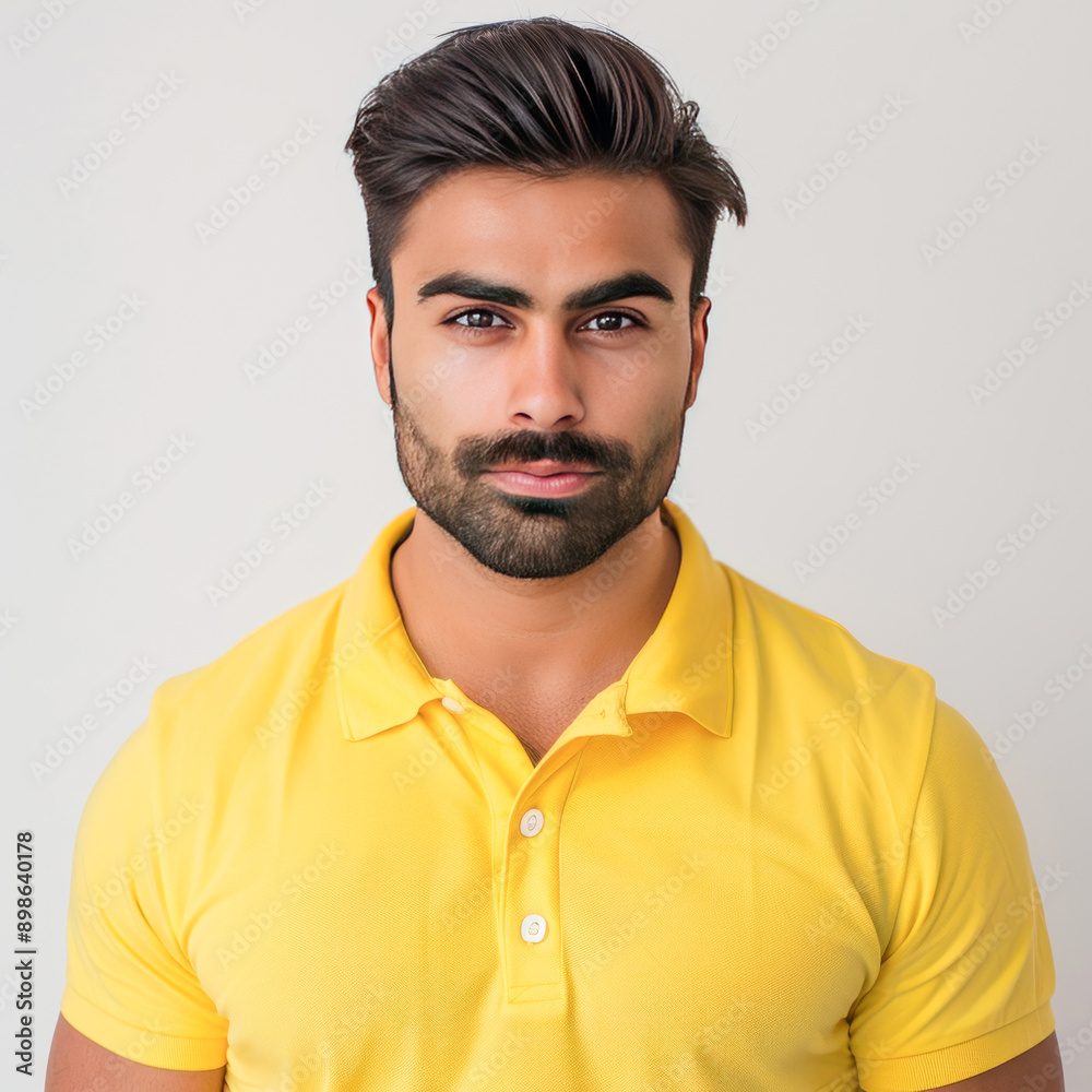 Obraz premium young indian man standing on white background