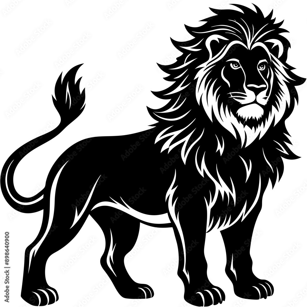 Obraz premium lion silhouette