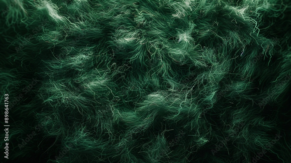 Fototapeta premium a green background with a lot of hair on top of it