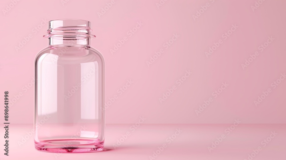 Stylish Medicine Bottle with Elegant Labeling on Pastel Pink Background for Healthcare Concept Design Stylish Medicine Bottle with Elegant Labeling on Pastel Pink Background for Healthcare Concept Design