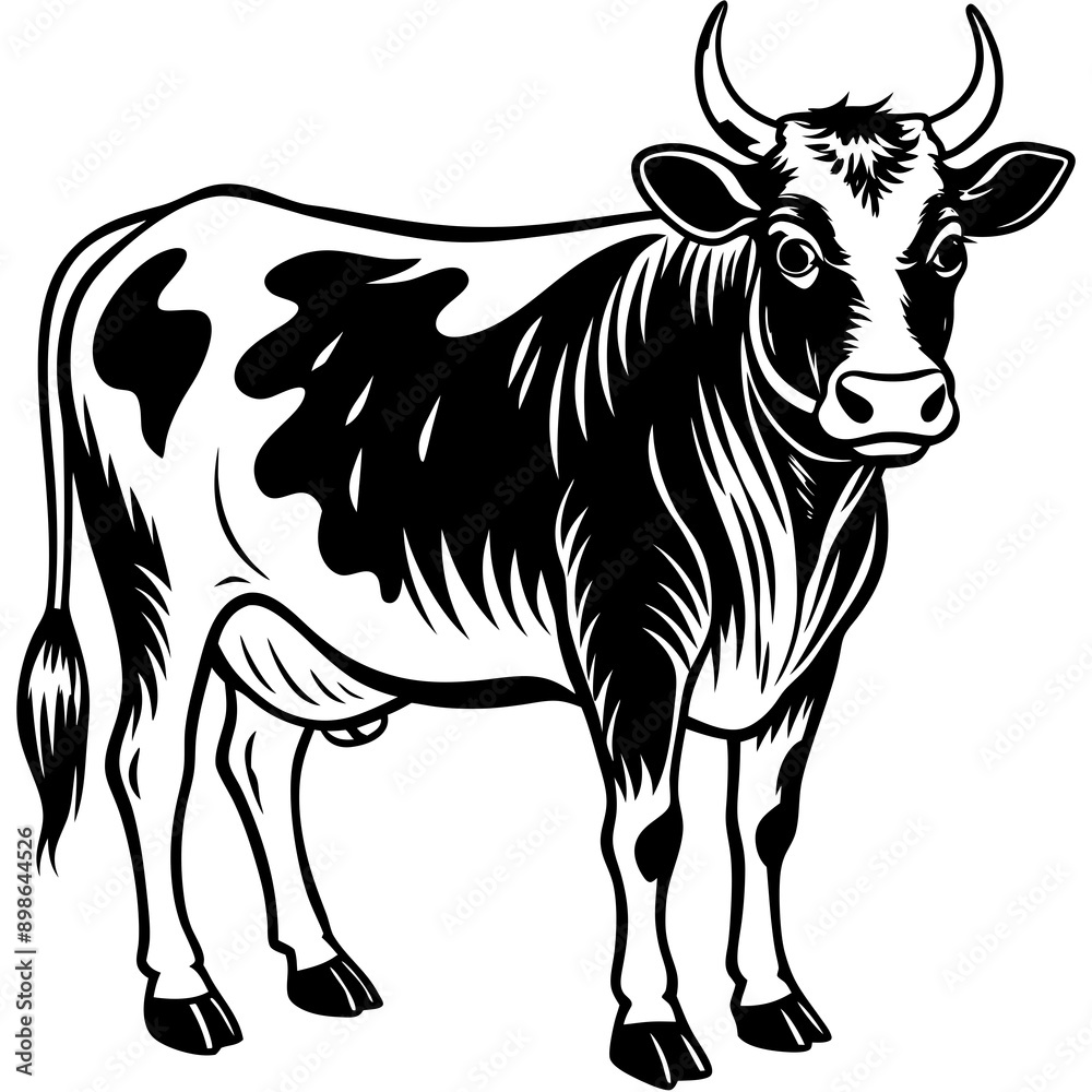 Fototapeta premium cow farm icon Vector