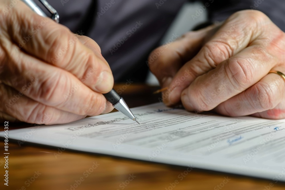 Property Exchange Agreement Being Signed in Professional Office Setting Property Exchange Agreement Being Signed in Professional Office Setting