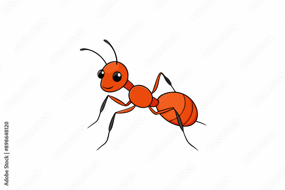Detailed vector illustration of an ant, ideal for educational materials, nature-themed projects, insect studies, and children's books. Detailed vector illustration of an ant, ideal for educational materials, nature-themed projects, insect studies, and children's books.