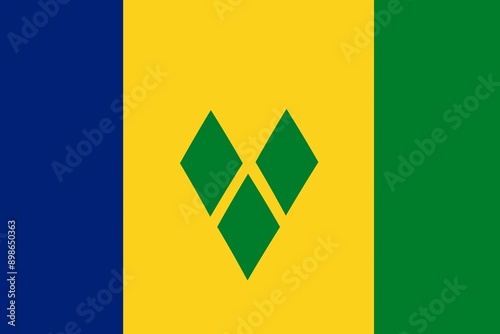 Fotografie flag of saint vincent and the grenadines, country flag, flag