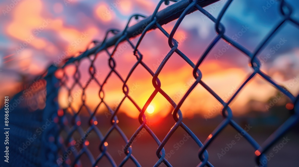 Barred Sky: A View of the Sky Behind a Fence Barred Sky: A View of the Sky Behind a Fence