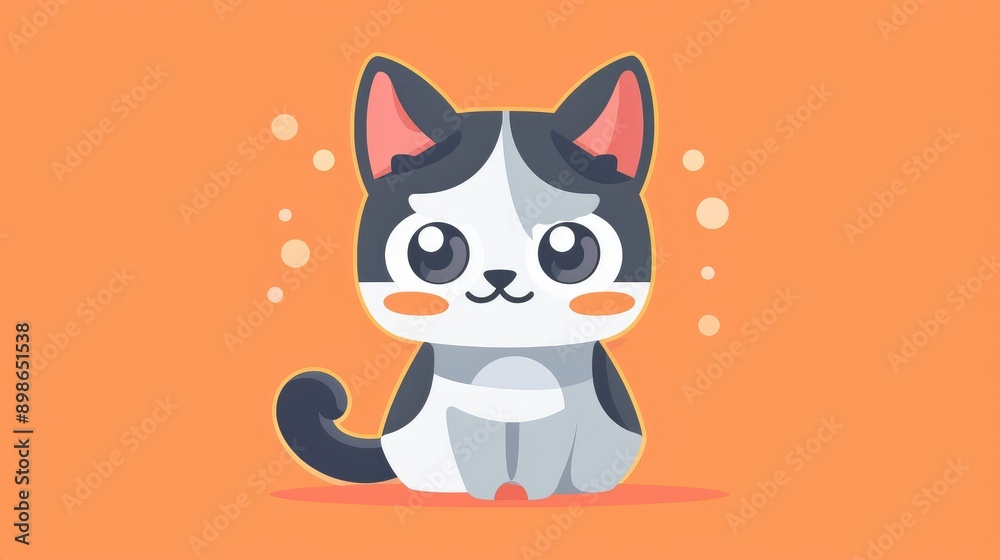 Adorable cat icon animal character vector illustration, perfect for playful designs and pet-themed projects. Adorable cat icon animal character vector illustration, perfect for playful designs and pet-themed projects.