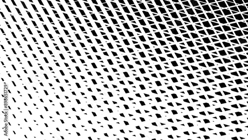 Black and white abstract geometric pattern. Transition effect disappear object. Vector Format Illustration 