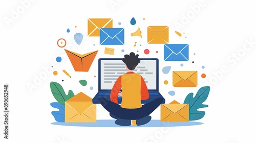 Digital Marketing: Email marketing specialist designing a visually appealing newsletter template. Boost subscriber engagement, drive conversions, and enhance brand communication by email campaigns.