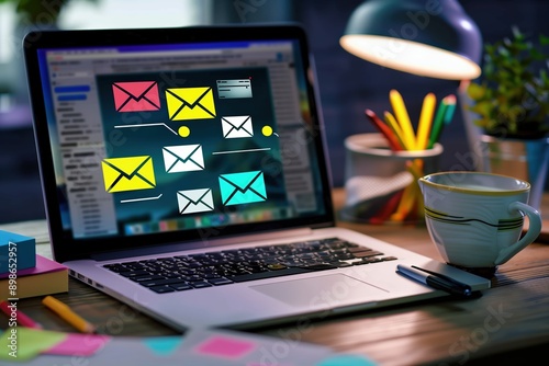 Digital Marketing: Email marketing specialist designing a visually appealing newsletter template. Boost subscriber engagement, drive conversions, and enhance brand communication by email campaigns.