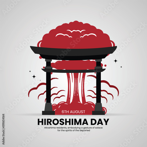 hiroshima day post design vector file