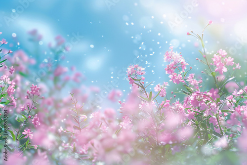 Cherry Blossoms Illuminated by Sunlight Capturing the Essence of Springtime Beauty