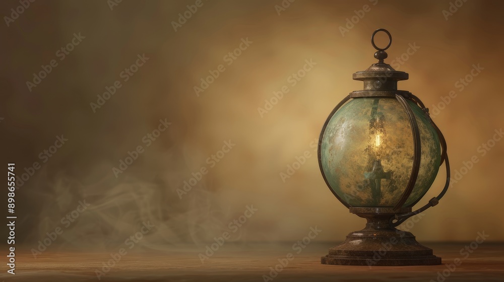 An antique lantern with a flickering flame casts a warm glow against a rustic background, creating a moody and atmospheric scene. An antique lantern with a flickering flame casts a warm glow against a rustic background, creating a moody and atmospheric scene.