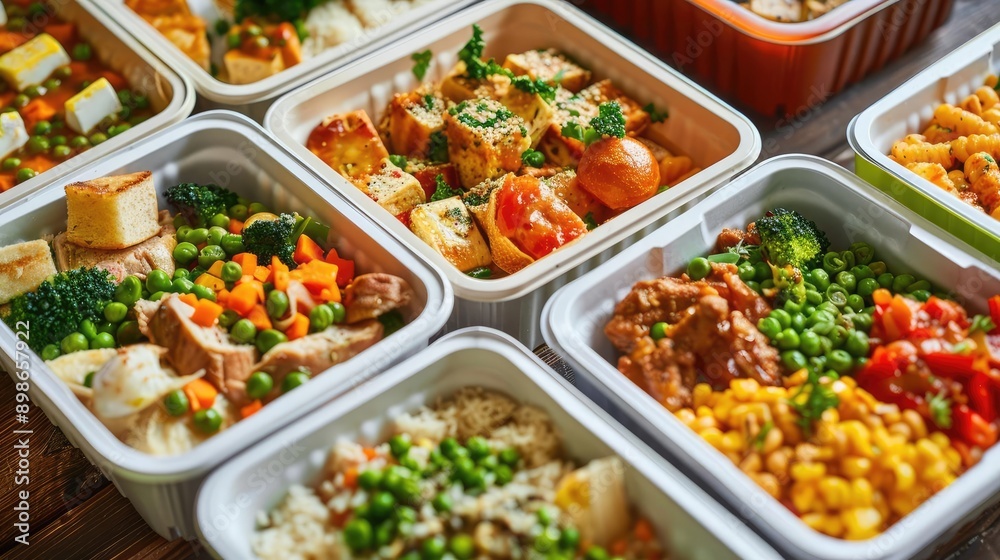 Convenient boxed food with microwave-ready healthy meals, [Boxed Food, Microwave Meals], [Quick Nutrition]