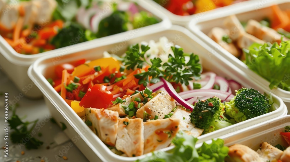 Diet-friendly boxed food with low-calorie, nutritious meals, [Boxed Food, Low-Calorie], [Healthy Diet]