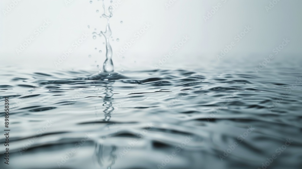 Water droplets falling into a still body of water, creating ripples and a splash. Water droplets falling into a still body of water, creating ripples and a splash.