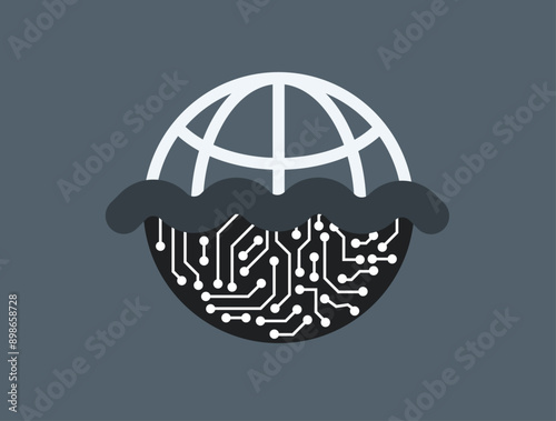 Deep web and dark web illustration