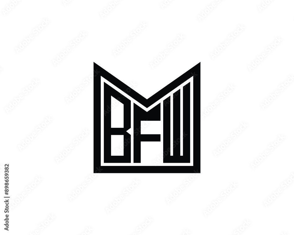 BFW logo design vector template. BFW logo design. BFW logo design vector template. BFW logo design.