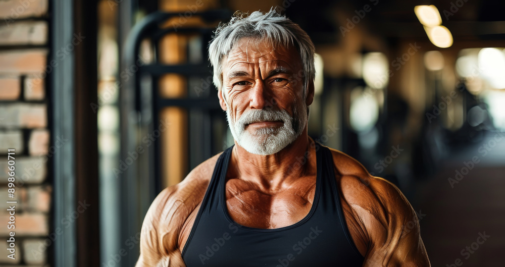 Healthy Mature Fit Man at a Gym Healthy Mature Fit Man at a Gym