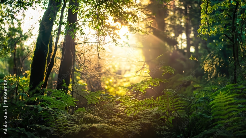 Obraz premium sunlight in tropical jungle