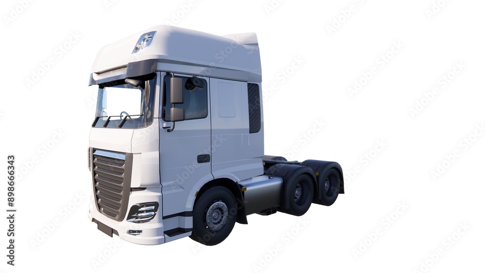llustration of a container truck with a white background and containers llustration of a container truck with a white background and containers